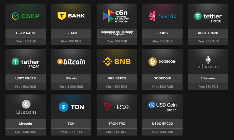 Методы оплаты